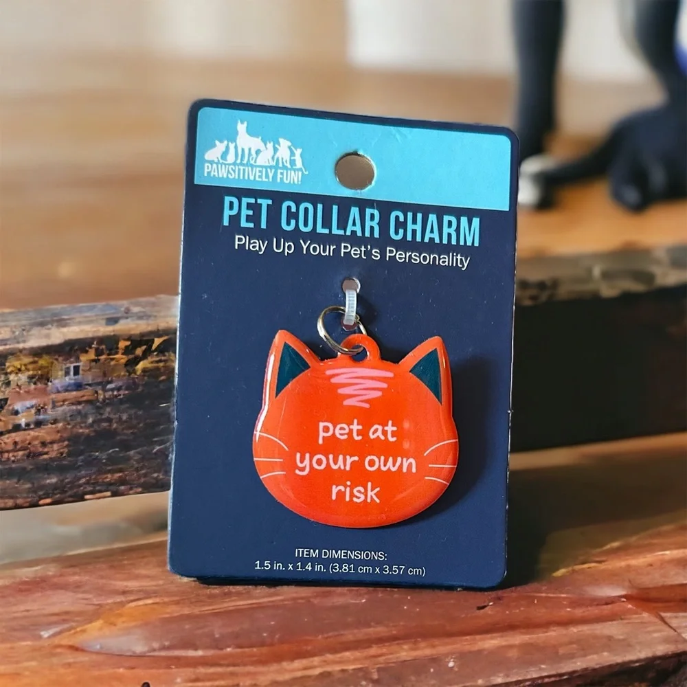 Pet Collar Charm “Pet at your own risk”
